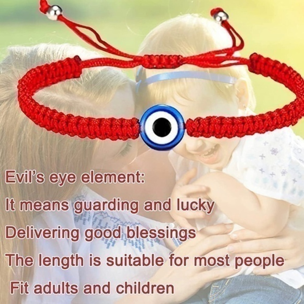 Evil eye red string bracelet for GOOD LUCK